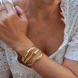 Gold-Plated Bold Irregular Shape Cuff