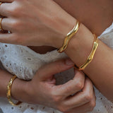 Gold-Plated Bold Irregular Shape Cuff