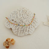 Gold Glass Beads  Oval Beads Chain Anklet