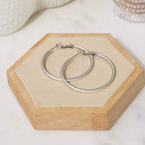 Silver Snakeskin Hoop Earrings