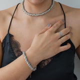 Silver Rings Chain Bracelet