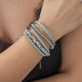 Silver Twisted Wire Open Bracelet