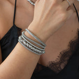 Silver Twisted Wire Open Bracelet