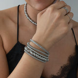 Silver Twisted Wire Open Bracelet
