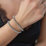 Silver twisted wire stretchy Bracelet