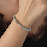 Silver twisted wire stretchy Bracelet