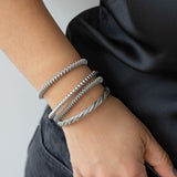 Silver twisted wire stretchy Bracelet