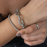 Silver Oval Link Chain Bracelet