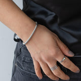 Silver Beaded Bangle