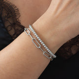 Silver Oval Link Chain Bracelet