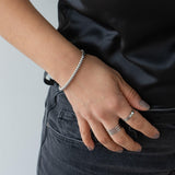 Silver Beaded Bangle