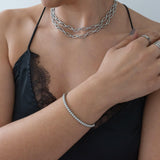 Silver Beaded Bangle