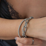 Silver Oval Link Chain Bracelet