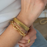 Gold Oval Link Chain Bracelet