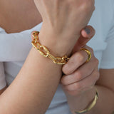 Gold Oval Link Chain Bracelet
