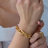 Gold Oval Link Chain Bracelet
