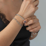 Silver Oval Link Chain Bracelet