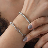 Silver Oval Link Chain Bracelet