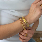 Gold Oval Link Chain Bracelet