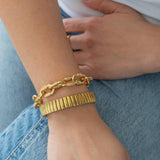 Gold Oval Link Chain Bracelet