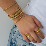 Gold twisted wire open Bracelet