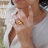 Gold Thin Soft Curve Ring