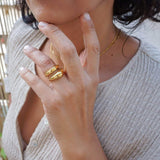 Gold Thin Soft Curve Ring