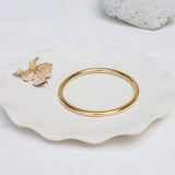 Gold Shiny Thick Round Bangle Bracelet