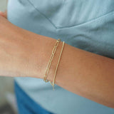 Gold double chain Bracelet