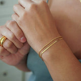 Gold double chain Bracelet