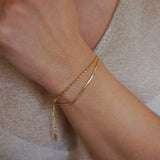 Gold double chain Bracelet