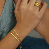 Gold double chain Bracelet