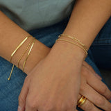 Gold double chain Bracelet