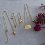 Gold Stainless Steel Evil Eye Protection Pendant Necklace