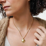 Gold Ethnic Disc Coin Pendant Necklace
