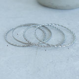 Silver Dainty Braided Bangle