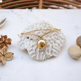 Gold Ethnic Disc Coin Pendant Necklace