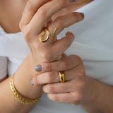 Gold Dainty Abstract Snake Ring