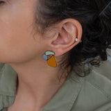 Large Multi-Color Stainless Steel Stud Earrings