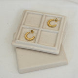 Gold Hammered Hoop Earrings