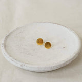 Gold Matte Disc Stud Earrings