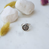 Silver Snake Stamp Signet Ring