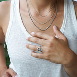 Silver Snake Stamp Signet Ring