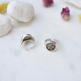 Silver Snake Stamp Signet Ring