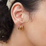 Gold Double Hoop Earrings