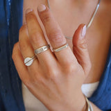 Silver Rising Sun Ring