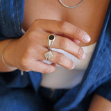 Silver Rising Sun Ring