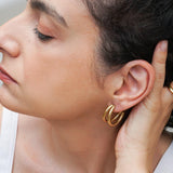Gold Double Hoop Earrings