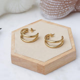 Gold Double Hoop Earrings