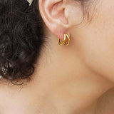 Gold Double Hoop Earrings